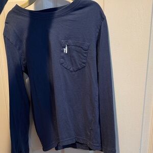 Navy Blue Long Sleeve Shirt with Pocket